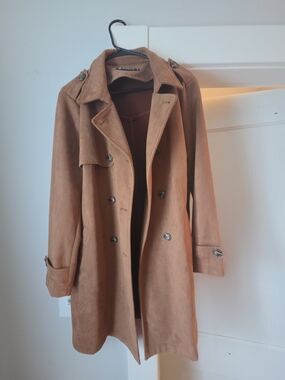 Allegra K Women's Tan Trench Coat